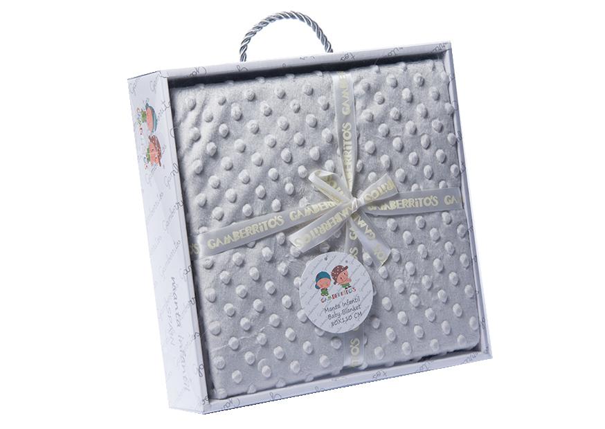 MANTA BEBÉ GAMBERRITOS BORDADA - Imagen 2