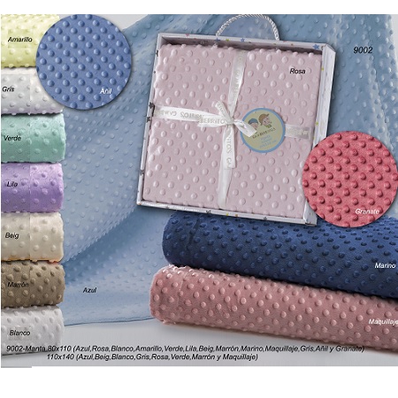 MANTA BEBÉ GAMBERRITOS BORDADA