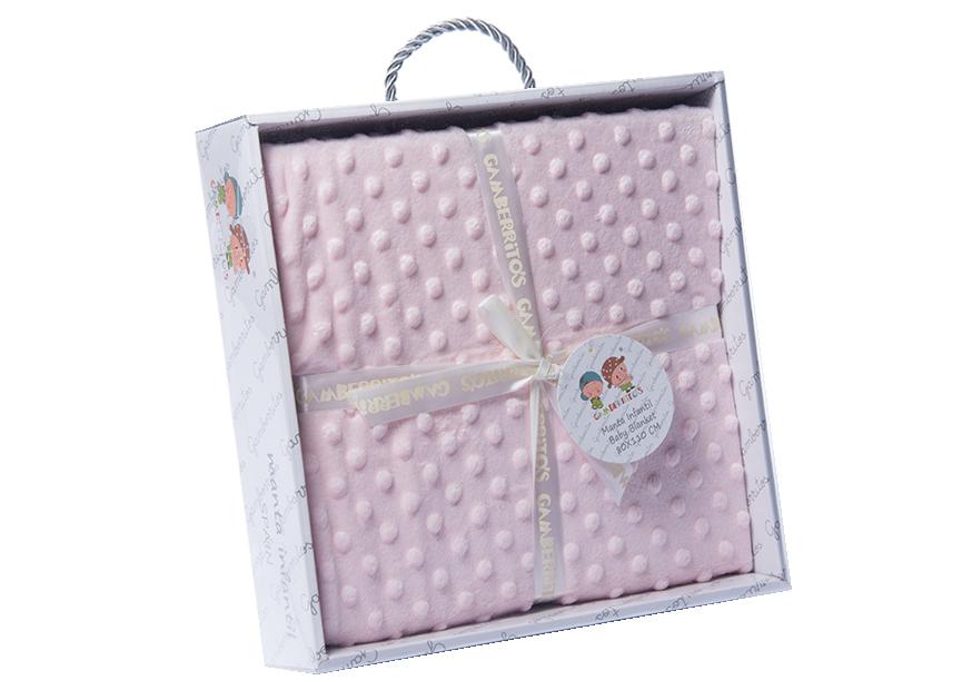 MANTA BEBÉ GAMBERRITOS BORDADA - Imagen 3