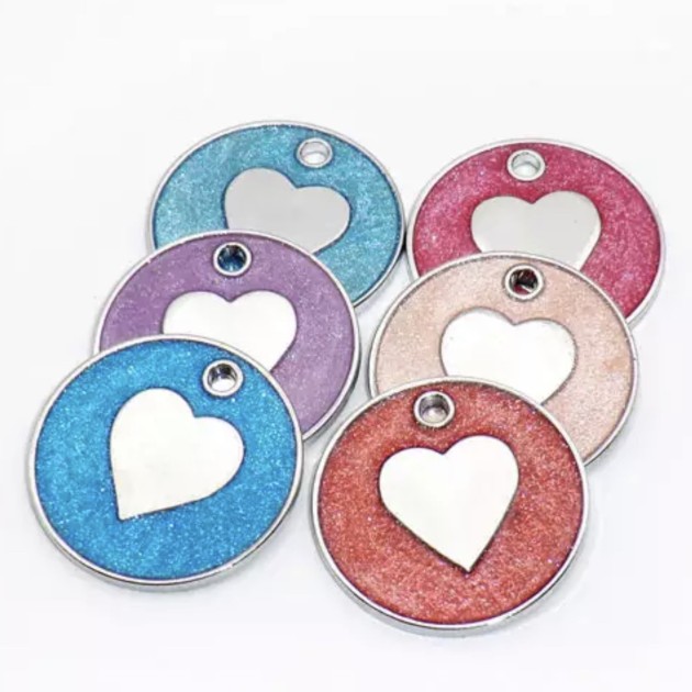 PLACA DE IDENTIFICACION CORAZON PREMIUM